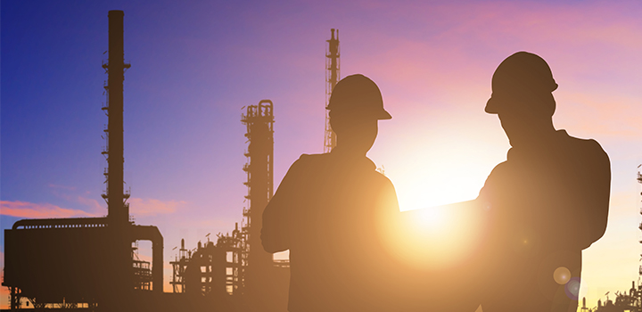 Sunset with two workers - Northmore Gordon